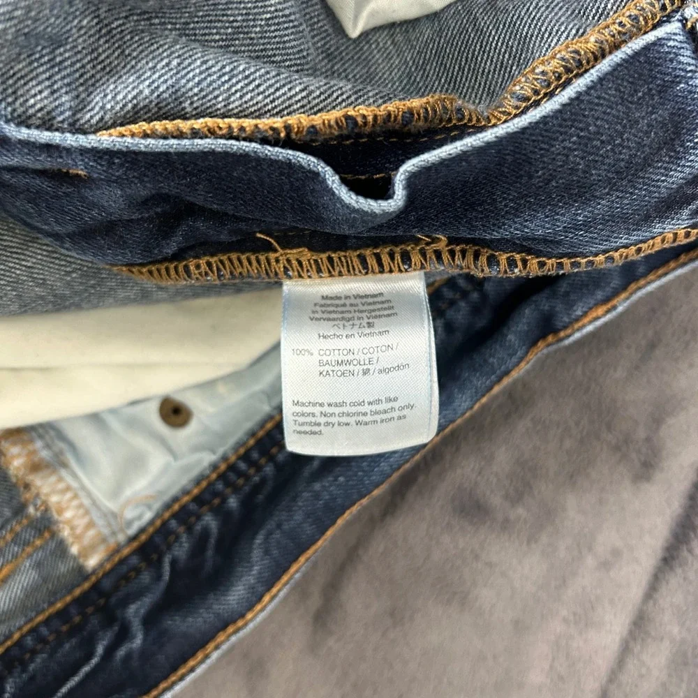 J. Crew Mercantile Straight Jeans Mens 33x32 Blue Cotton Denim Classic Fit